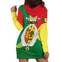Senegal Hoodie Dress Bahamian Lion Baobab Flag Style - Wonder Print Shop