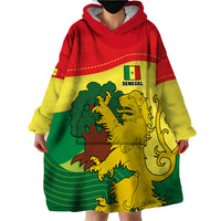 Custom Senegal Wearable Blanket Hoodie Bahamian Lion Baobab Flag Style - Wonder Print Shop