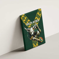 Custom South Africa 2024 Rugby Canvas Wall Art Go Springboks Protea Pattern - Wonder Print Shop