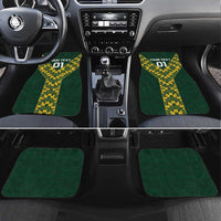 Custom South Africa 2024 Rugby Car Mats Go Springboks Protea Pattern - Wonder Print Shop