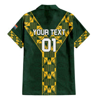 Custom South Africa 2024 Rugby Family Matching Mermaid Dress and Hawaiian Shirt Go Springboks Protea Pattern - Wonder Print Shop