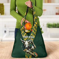 South Africa 2024 Rugby Grocery Bag Go Springboks Protea Pattern