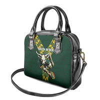 Custom South Africa 2024 Rugby Shoulder Handbag Go Springboks Protea Pattern