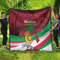 Personalized Maldives Independence Day 1965 Quilt Dhivehi Raajjeyge Jumhooriyyaa - Wonder Print Shop
