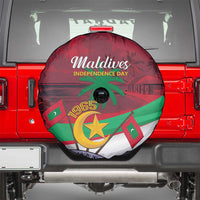 Personalized Maldives Independence Day 1965 Spare Tire Cover Dhivehi Raajjeyge Jumhooriyyaa - Wonder Print Shop