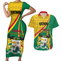 Personalized Benin Independence Day 1960 Couples Matching Short Sleeve Bodycon Dress and Hawaiian Shirt Fraternite Justice Travail - Wonder Print Shop