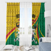 Personalized Benin Independence Day 1960 Window Curtain Fraternite Justice Travail - Wonder Print Shop