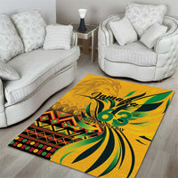 Jamaica Independence Day 1962 Area Rug Jumieka Streamertail Reggae Pattern