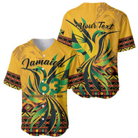 Personalized Jamaica Independence Day 1962 Baseball Jersey Jumieka Streamertail Reggae Pattern