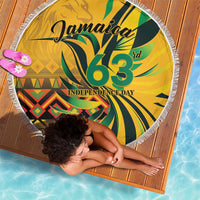 Jamaica Independence Day 1962 Beach Blanket Jumieka Streamertail Reggae Pattern