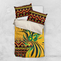 Jamaica Independence Day 1962 Bedding Set Jumieka Streamertail Reggae Pattern