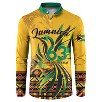 Personalized Jamaica Independence Day 1962 Button Sweatshirt Jumieka Streamertail Reggae Pattern