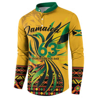 Personalized Jamaica Independence Day 1962 Button Sweatshirt Jumieka Streamertail Reggae Pattern