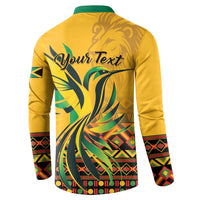 Personalized Jamaica Independence Day 1962 Button Sweatshirt Jumieka Streamertail Reggae Pattern