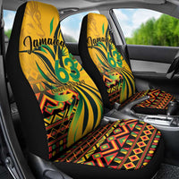 Jamaica Independence Day 1962 Car Seat Cover Jumieka Streamertail Reggae Pattern