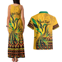 Personalized Jamaica Independence Day 1962 Couples Matching Tank Maxi Dress and Hawaiian Shirt Jumieka Streamertail Reggae Pattern