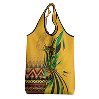 Jamaica Independence Day 1962 Grocery Bag Jumieka Streamertail Reggae Pattern