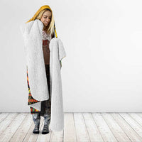 Jamaica Independence Day 1962 Hooded Blanket Jumieka Streamertail Reggae Pattern