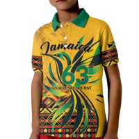 Personalized Jamaica Independence Day 1962 Kid Polo Shirt Jumieka Streamertail Reggae Pattern