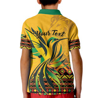 Personalized Jamaica Independence Day 1962 Kid Polo Shirt Jumieka Streamertail Reggae Pattern