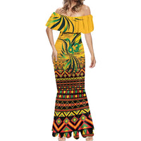 Personalized Jamaica Independence Day 1962 Mermaid Dress Jumieka Streamertail Reggae Pattern