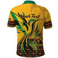 Personalized Jamaica Independence Day 1962 Polo Shirt Jumieka Streamertail Reggae Pattern