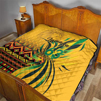Jamaica Independence Day 1962 Quilt Jumieka Streamertail Reggae Pattern