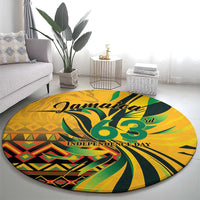Jamaica Independence Day 1962 Round Carpet Jumieka Streamertail Reggae Pattern