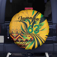 Jamaica Independence Day 1962 Spare Tire Cover Jumieka Streamertail Reggae Pattern