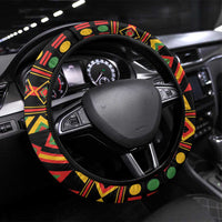 Jamaica Independence Day 1962 Steering Wheel Cover Jumieka Streamertail Reggae Pattern