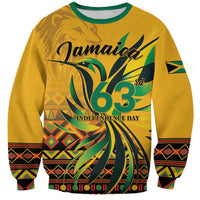 Personalized Jamaica Independence Day 1962 Sweatshirt Jumieka Streamertail Reggae Pattern