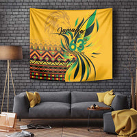Jamaica Independence Day 1962 Tapestry Jumieka Streamertail Reggae Pattern