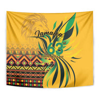 Jamaica Independence Day 1962 Tapestry Jumieka Streamertail Reggae Pattern