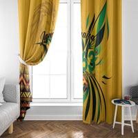 Jamaica Independence Day 1962 Window Curtain Jumieka Streamertail Reggae Pattern