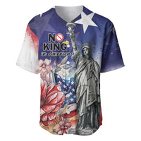 No Kings In America Baseball Jersey Watercolor Floral - Wonder Print Shop