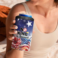 No Kings In America 4 in 1 Can Cooler Tumbler Watercolor Floral - Wonder Print Shop