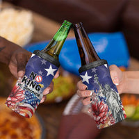 No Kings In America 4 in 1 Can Cooler Tumbler Watercolor Floral - Wonder Print Shop