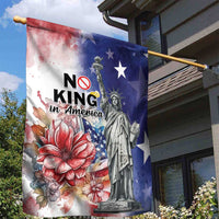 No Kings In America Garden Flag Watercolor Floral - Wonder Print Shop