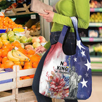 No Kings In America Grocery Bag Watercolor Floral - Wonder Print Shop