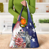No Kings In America Grocery Bag Watercolor Floral - Wonder Print Shop