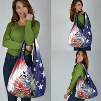 No Kings In America Grocery Bag Watercolor Floral - Wonder Print Shop