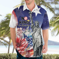 No Kings In America Hawaiian Shirt Watercolor Floral - Wonder Print Shop