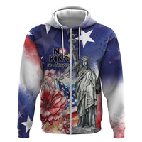 No Kings In America Hoodie Watercolor Floral - Wonder Print Shop