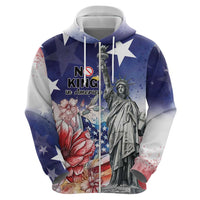 No Kings In America Hoodie Watercolor Floral - Wonder Print Shop