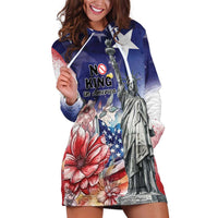 No Kings In America Hoodie Dress Watercolor Floral - Wonder Print Shop