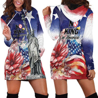 No Kings In America Hoodie Dress Watercolor Floral - Wonder Print Shop