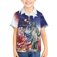 No Kings In America Kid Hawaiian Shirt Watercolor Floral - Wonder Print Shop