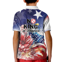 No Kings In America Kid Polo Shirt Watercolor Floral - Wonder Print Shop