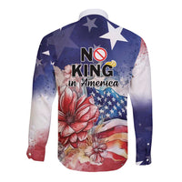 No Kings In America Long Sleeve Button Shirt Watercolor Floral - Wonder Print Shop