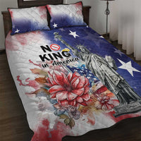 No Kings In America Quilt Bed Set Watercolor Floral - Wonder Print Shop